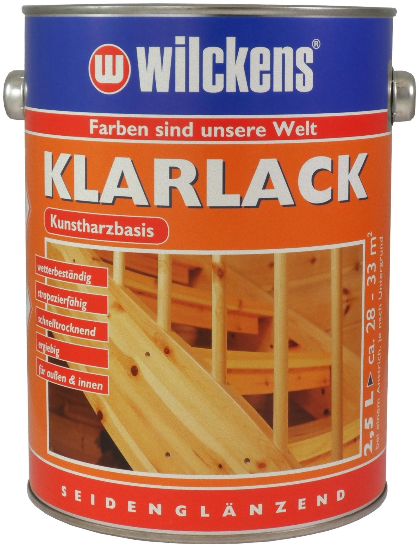 Wilckens 2,5l Klarlack seidenglanz farblos Holz Metall Lack Kunstharz