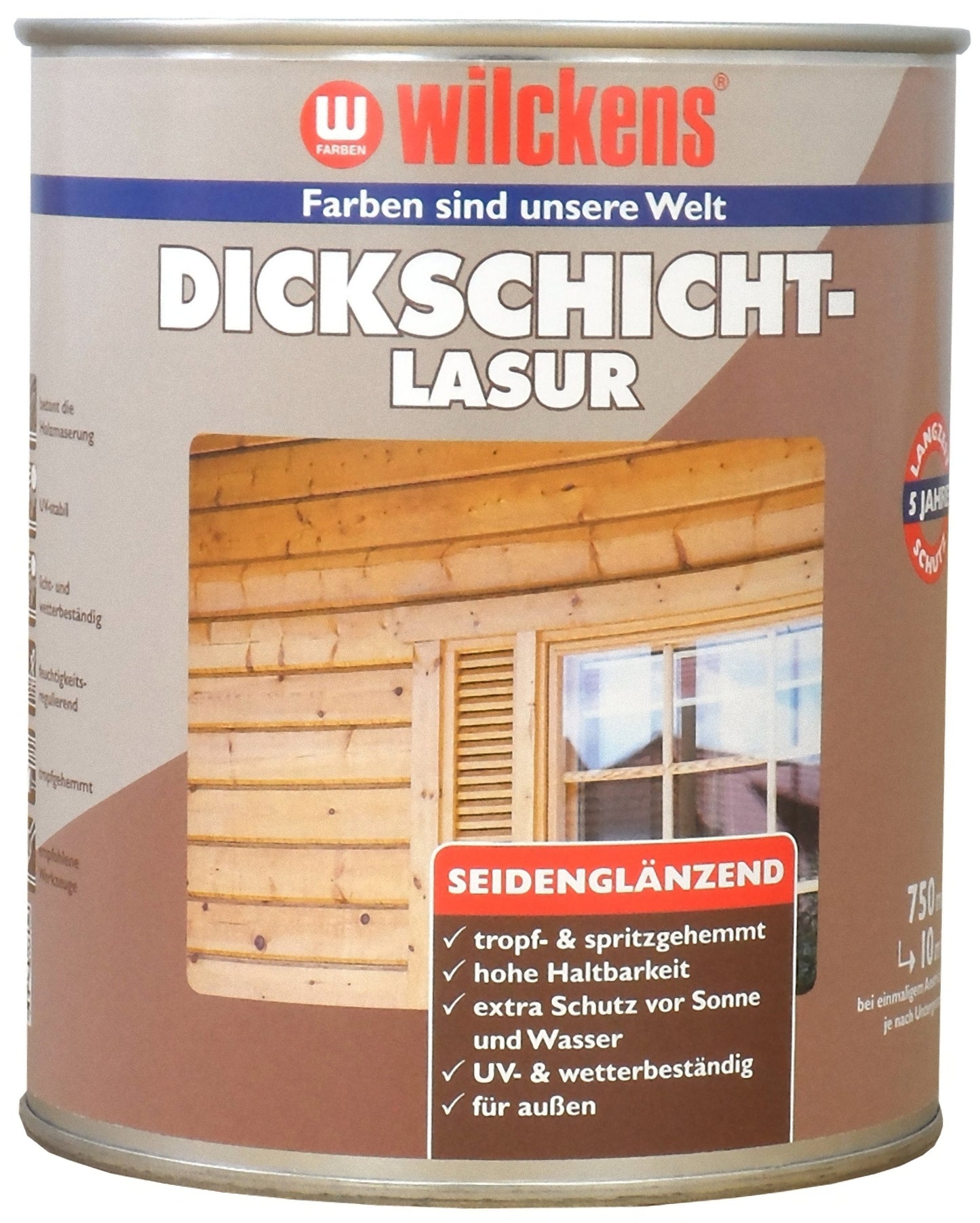 Wilckens 0,75l Dickschichtlasur Farblos seidenglanz Holzschutzlasur Holz Lasur