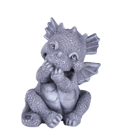 Gartenfigur Drache Figur Skulptur Gartendeko Garten Terrasse Deko Staue