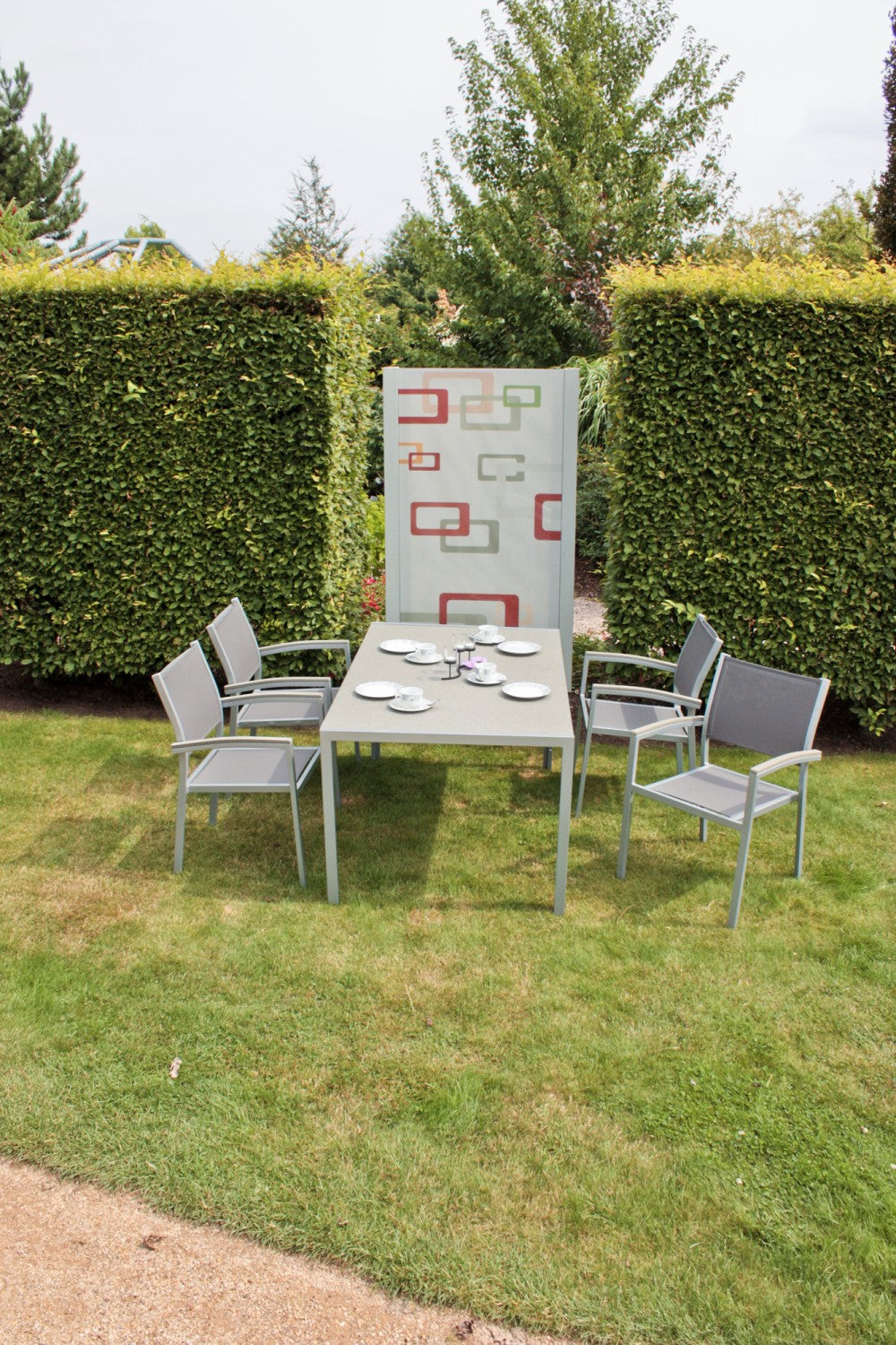 7tlg Garden Pleasure Sitzgruppe Glas Tisch Esstisch Stuhl Stühle Sessel Terrasse