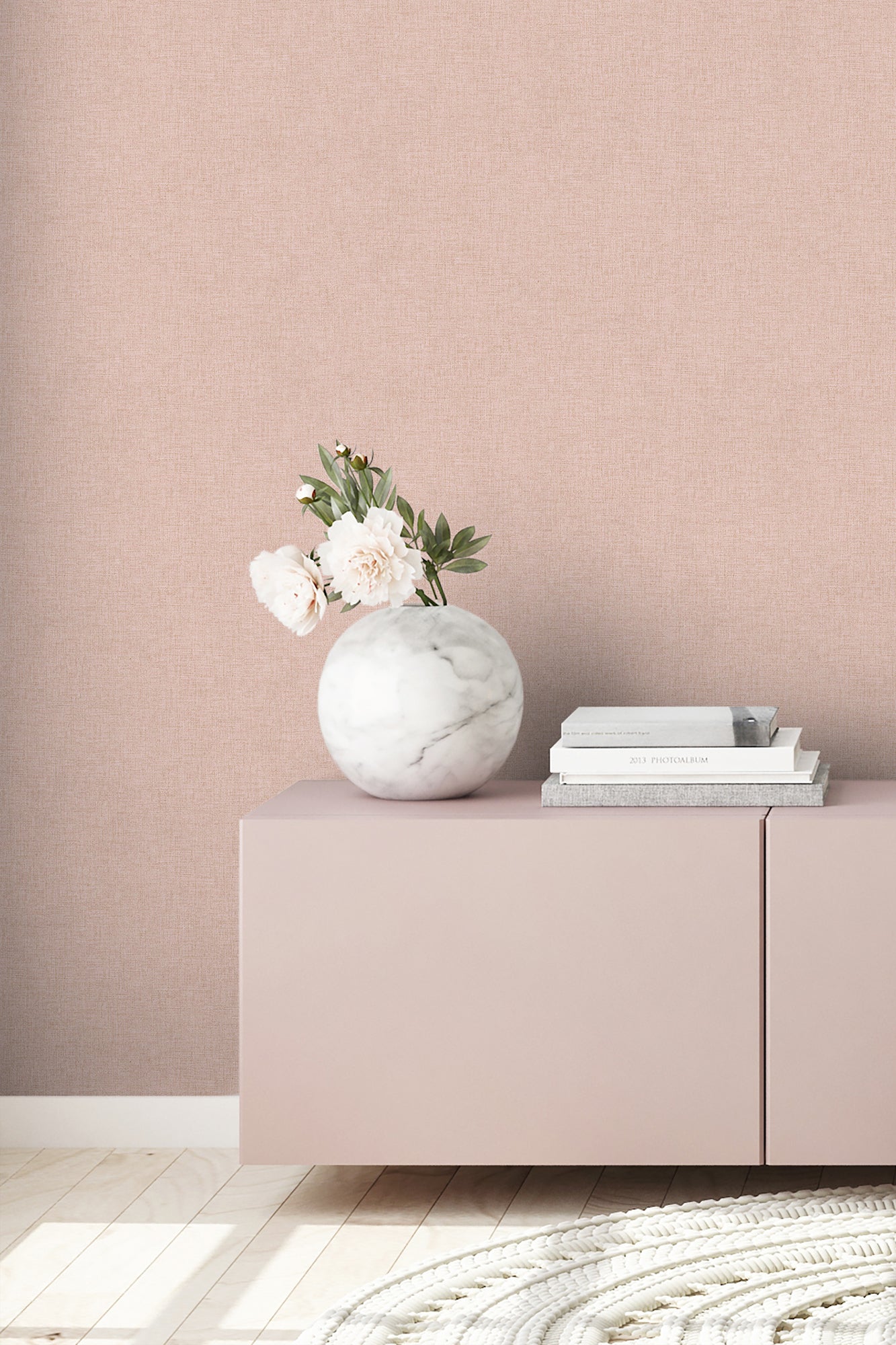 Livingwalls Uni Vinyl Tapete New Walls,Un Rosa Wandtapete Unitapete