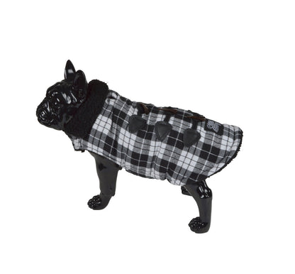 Hunde Mantel Teddyfleece Winterjacke Hundemantel Hundebekleidung Jacken kariert