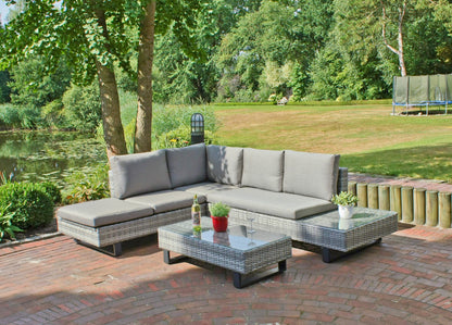 Luxus Lounge Eckgruppe 3-tlg. Garten Sitzgruppe Rattan Optik Gartenmöbel Sofa