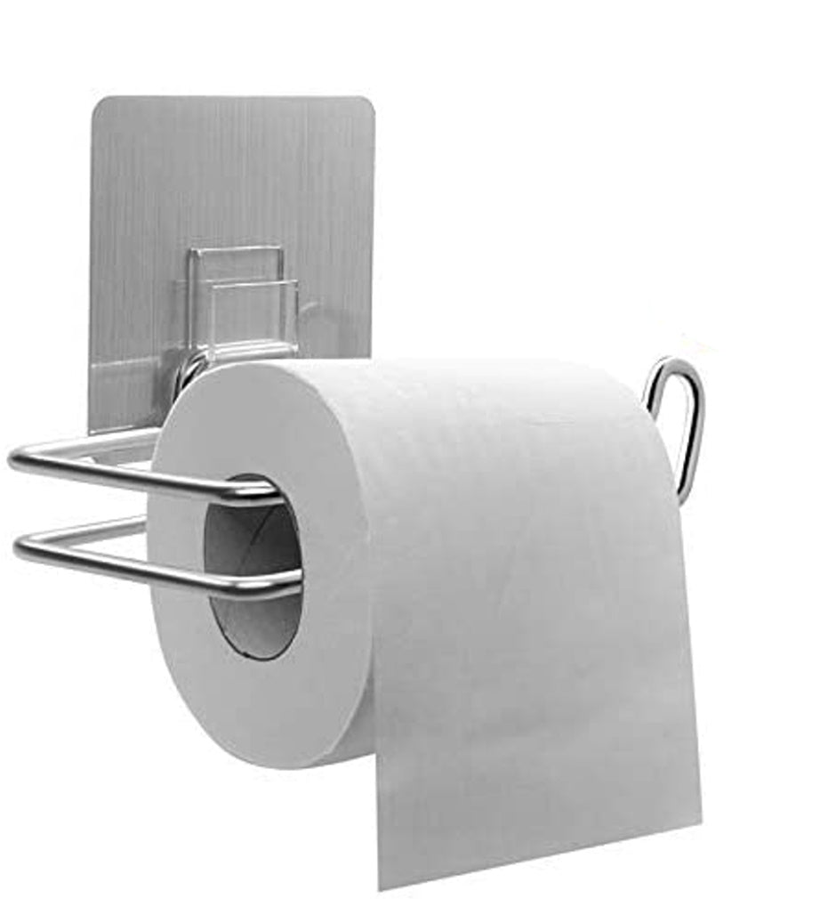 Edelstahl Toilettenpapier Halter ohne Bohren selbstklebend WC Papier Klorolle