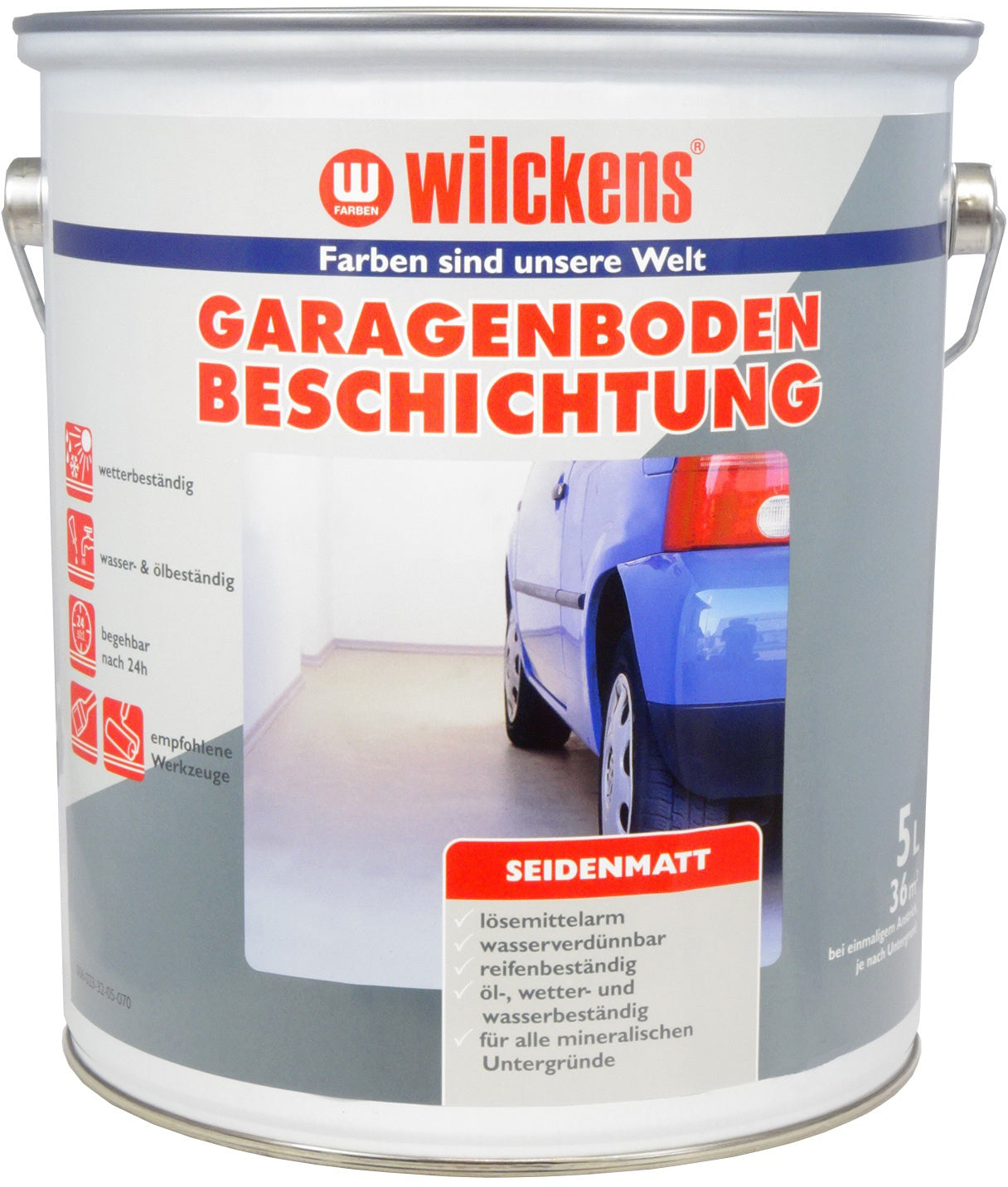 Wilckens 5L Garagen Bodenbeschichtung Beton Boden Estrich Farbe Beschichtung