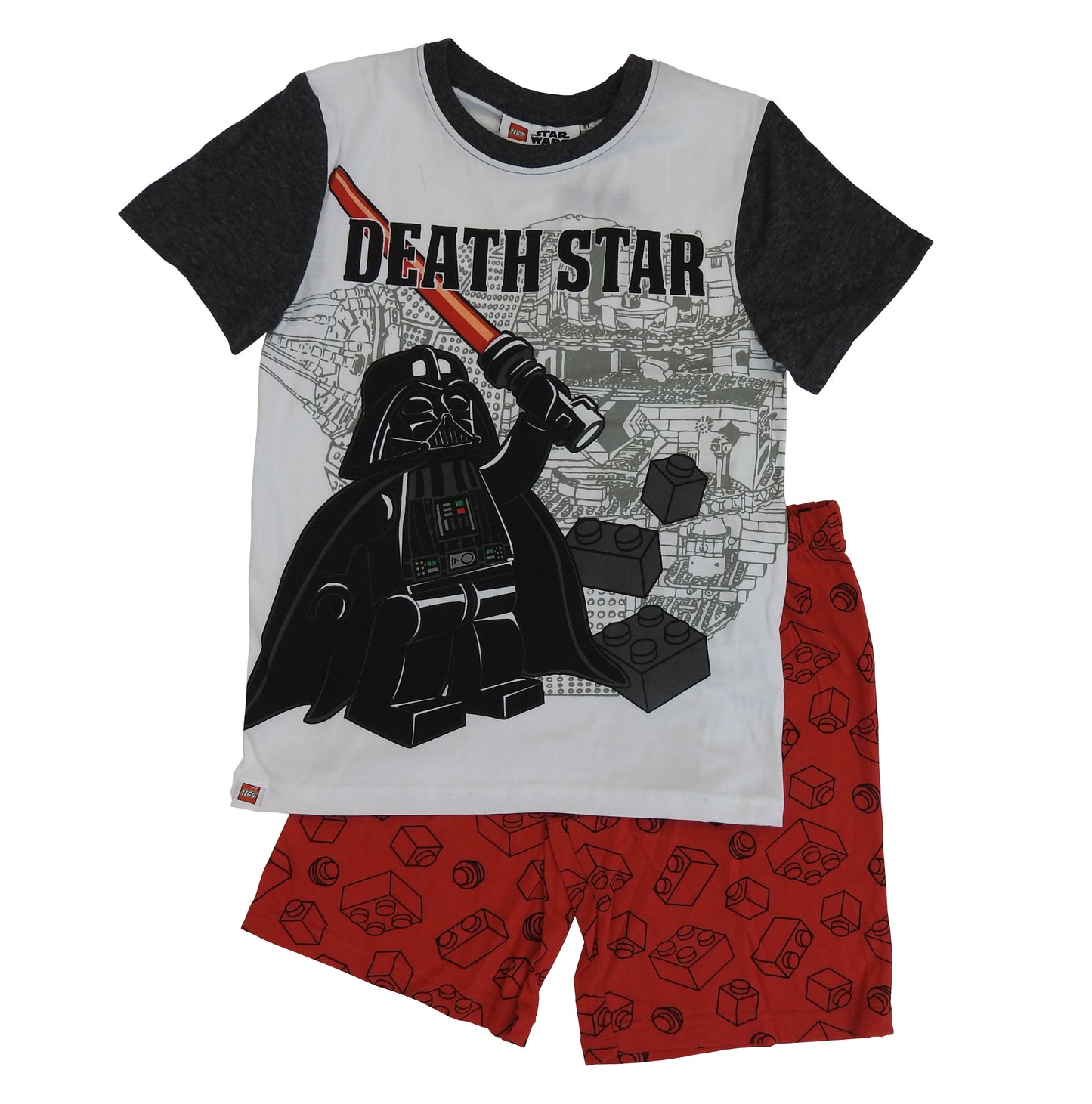 Lego Star Wars Kinder Schlafanzug kurz 2tlg. Shorty Pyjama Set Death Star Jungen